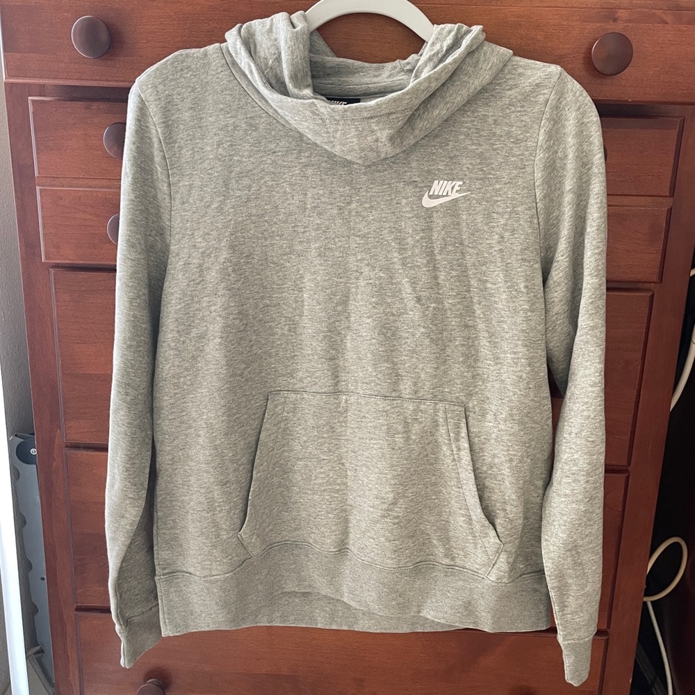 🩶 Nike Gray Cowl-Style Pullover Hoodie Sweatshirt | Size M 🩶